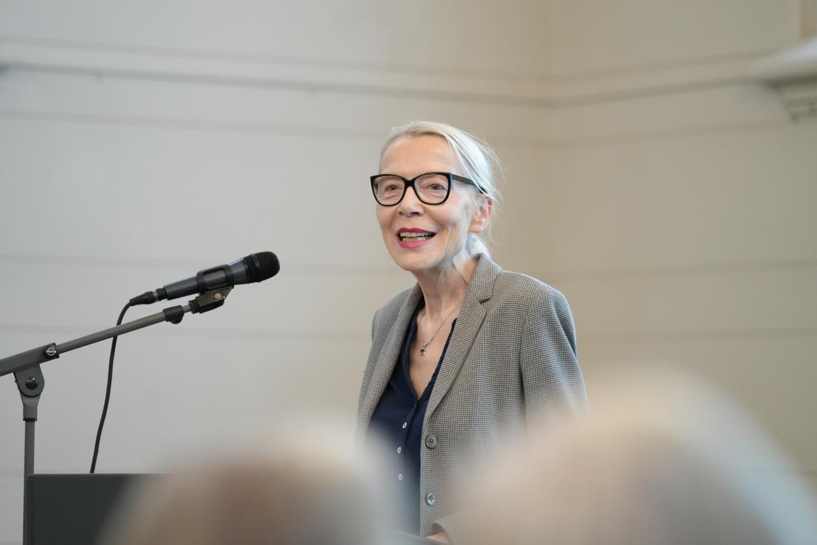 Gunda Trepp während ihrer Rede zum Leo Trepp Schülerpreis 2025
