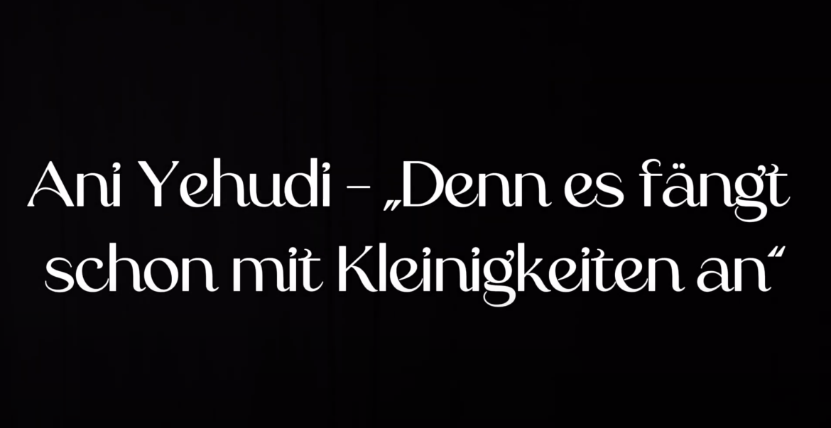 Ani Yehudi - 3. Platz Leo Trepp Schülerpreis 2025